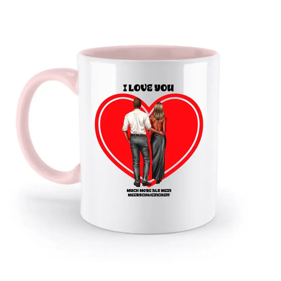 Paar Designer: Abendlook Couple - zweifarbige Tasse