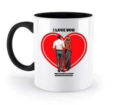 Paar Designer: Abendlook Couple - zweifarbige Tasse