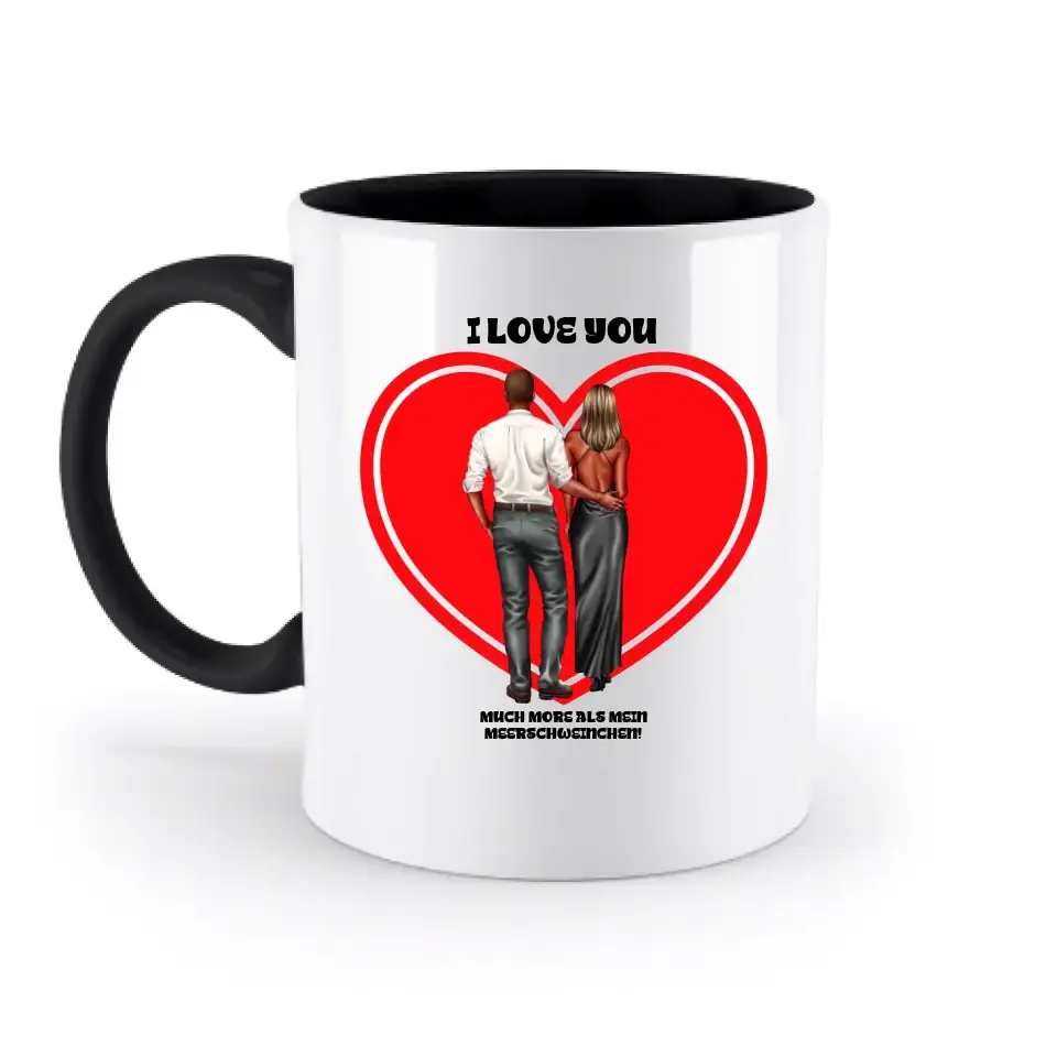 Paar Designer: Abendlook Couple - zweifarbige Tasse