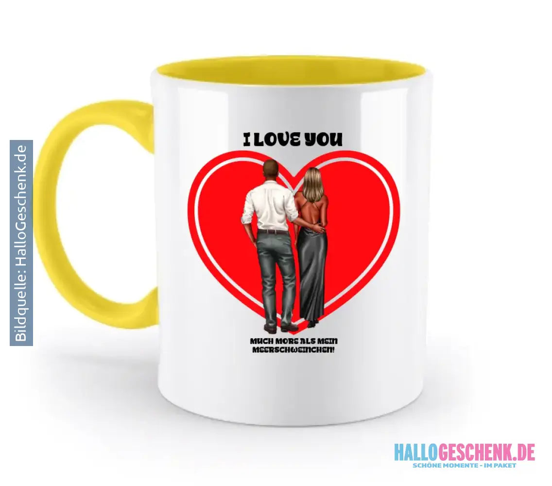 Paar Designer: Abendlook Couple - zweifarbige Tasse