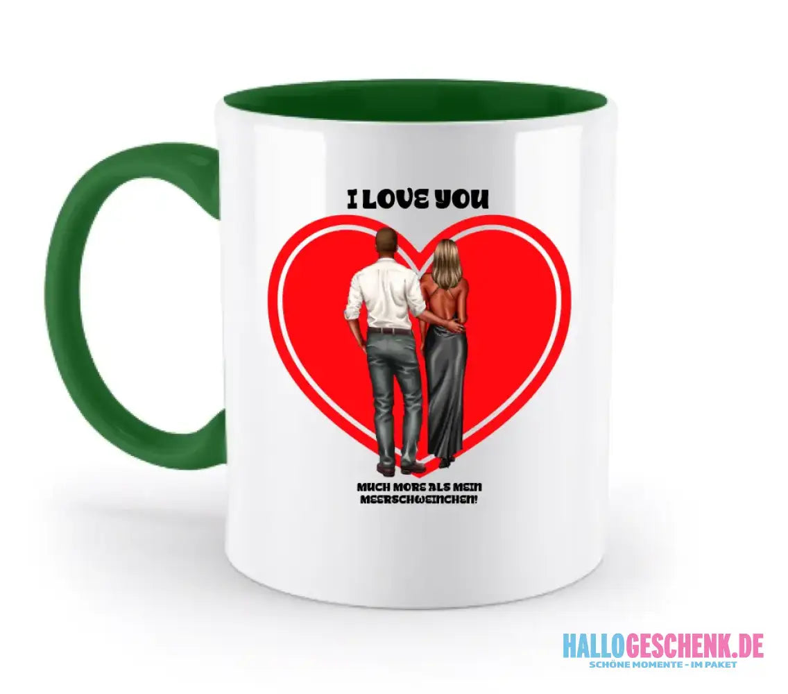 Paar Designer: Abendlook Couple - zweifarbige Tasse