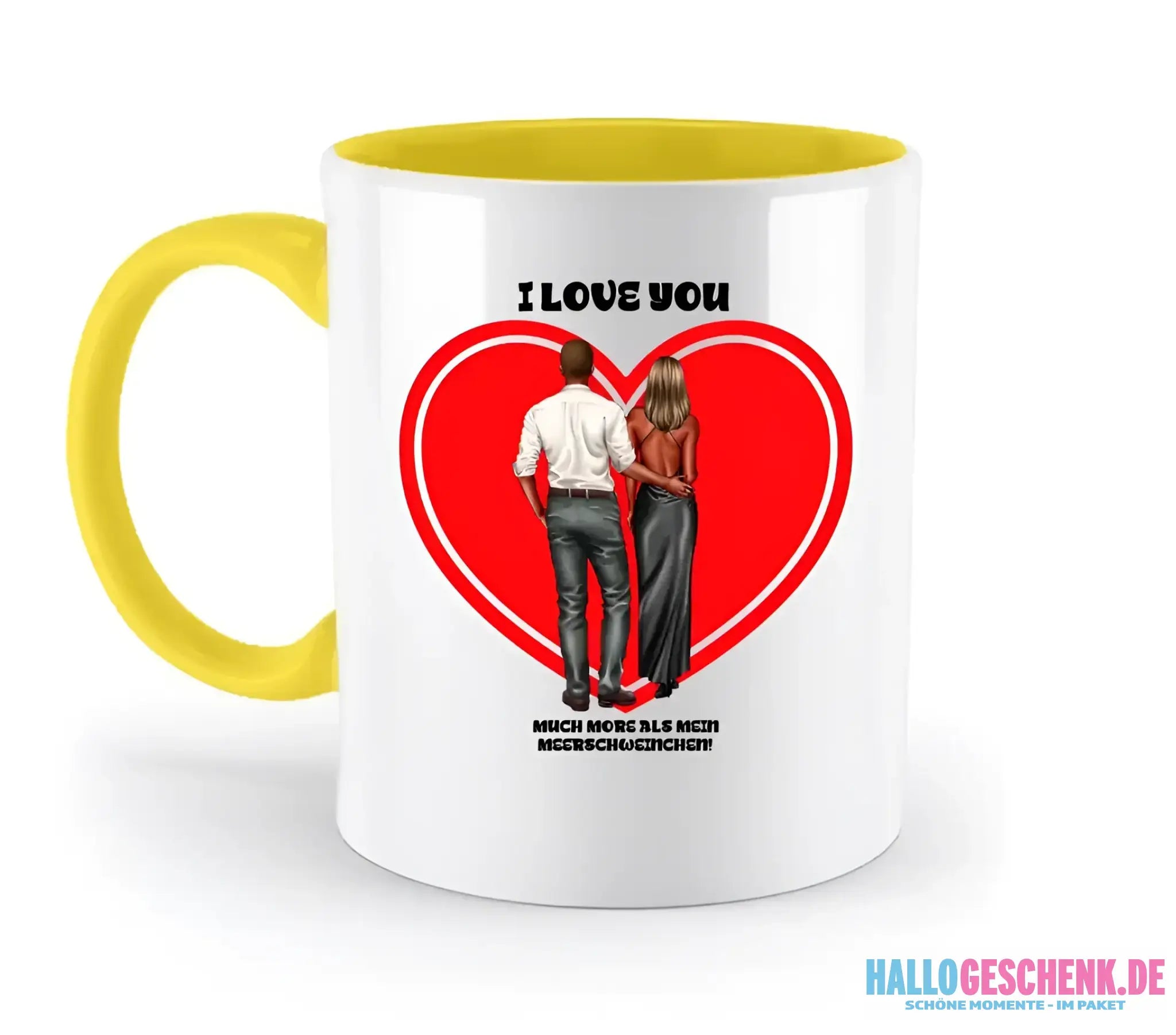 Paar Designer: Abendlook Couple - zweifarbige Tasse