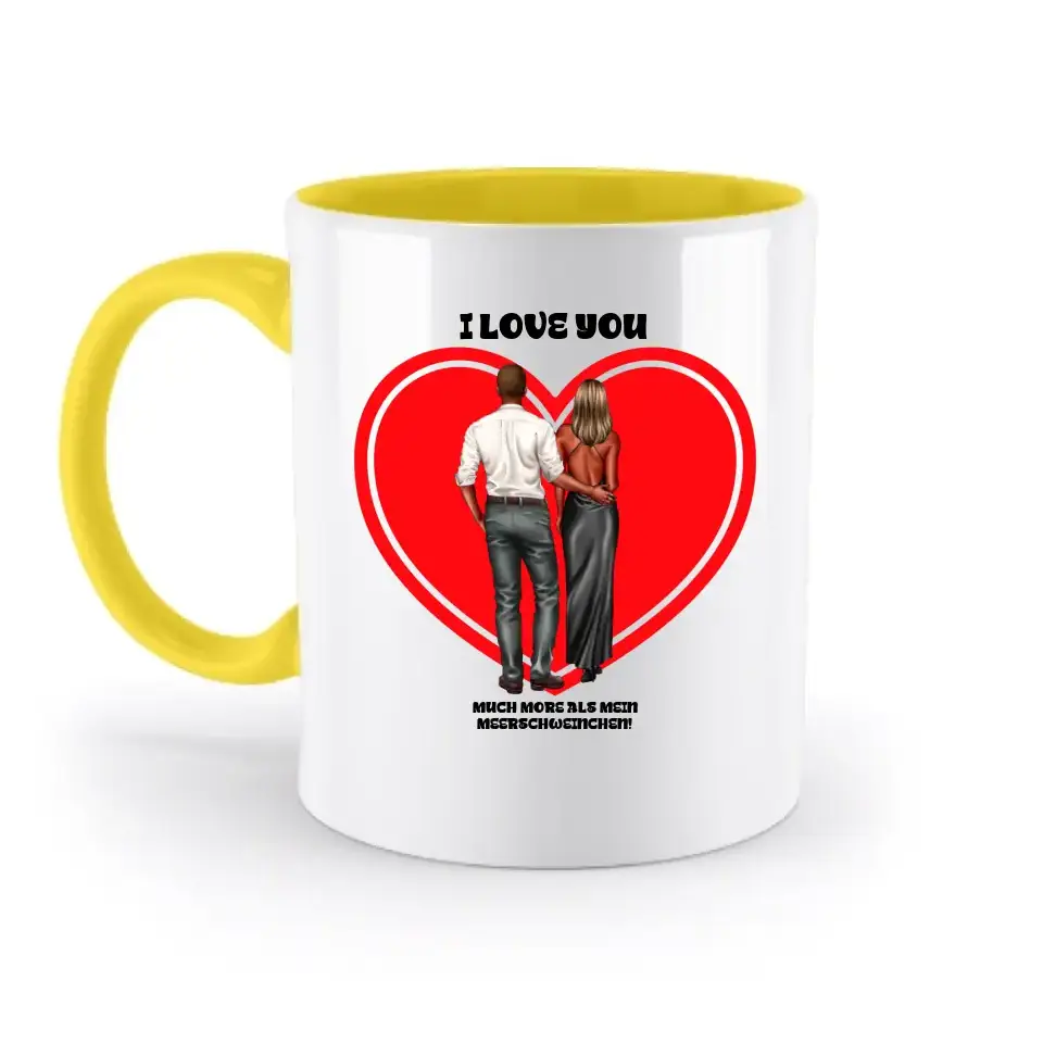 Paar Designer: Abendlook Couple - zweifarbige Tasse