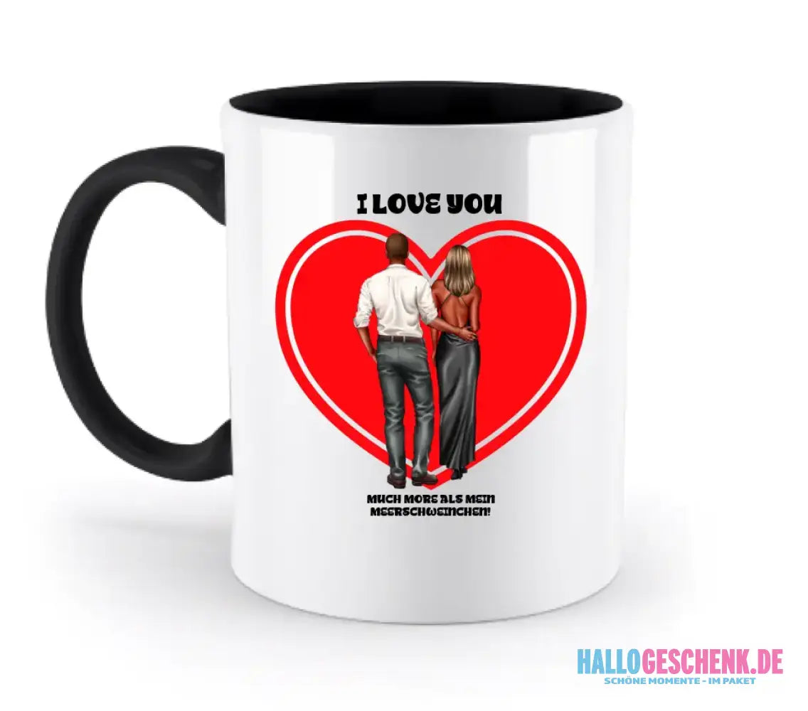 Paar Designer: Abendlook Couple - zweifarbige Tasse