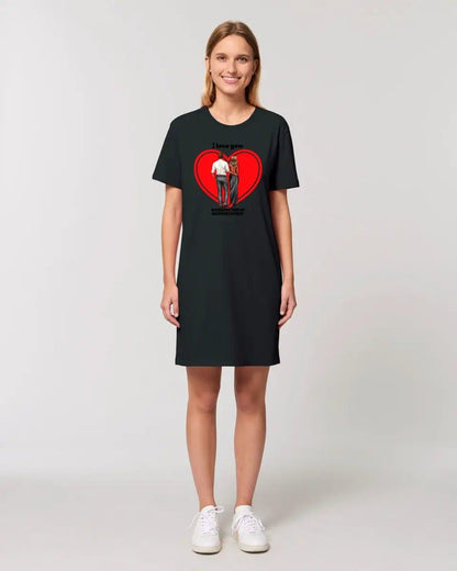 Paar Designer: Abendlook - Ladies Premium T - Shirt Kleid aus Bio - Baumwolle S - 2XL - HalloGeschenk.de #geschenkideen# #personalisiert# #geschenk#