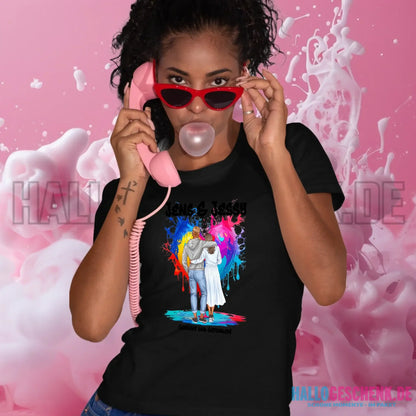 Paar Designer: Fashion-Look personalisierbar - Ladies Premium T-Shirt XS-2XL aus Bio-Baumwolle für Damen