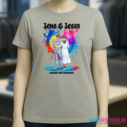Paar Designer: Fashion-Look personalisierbar - Ladies Premium T-Shirt XS-2XL aus Bio-Baumwolle für Damen