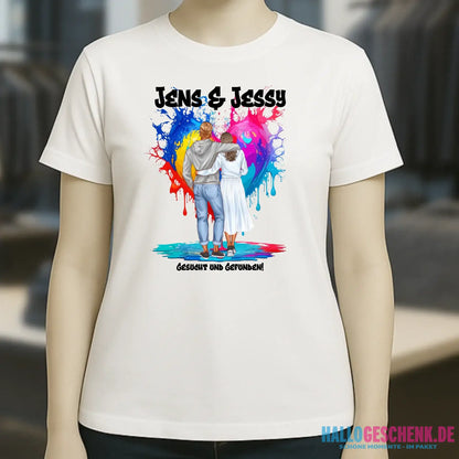 Paar Designer: Fashion-Look personalisierbar - Ladies Premium T-Shirt XS-2XL aus Bio-Baumwolle für Damen