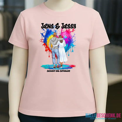Paar Designer: Fashion-Look personalisierbar - Ladies Premium T-Shirt XS-2XL aus Bio-Baumwolle für Damen