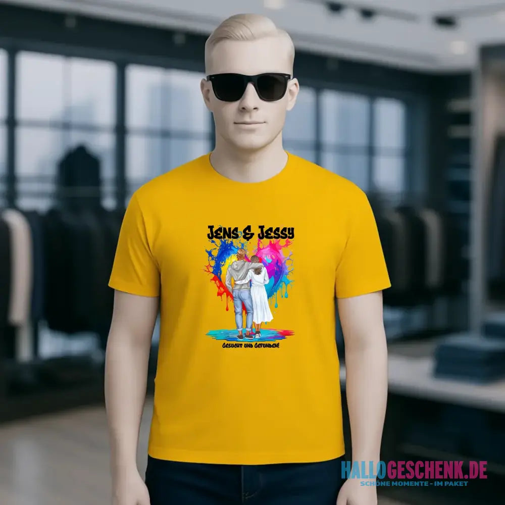 Paar Designer: Fashion-Look personalisierbar - Unisex Premium T-Shirt XS-5XL aus Bio-Baumwolle für Damen & Herren