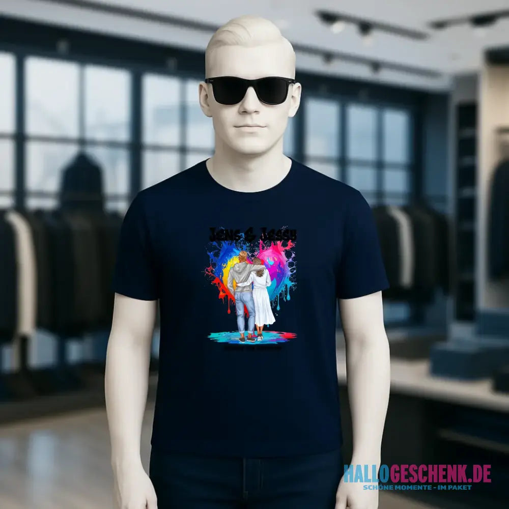Paar Designer: Fashion-Look personalisierbar - Unisex Premium T-Shirt XS-5XL aus Bio-Baumwolle für Damen & Herren