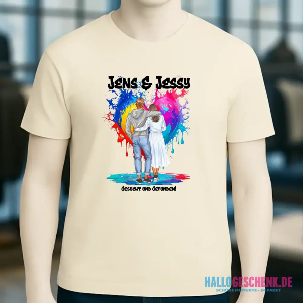 Paar Designer: Fashion-Look personalisierbar - Unisex Premium T-Shirt XS-5XL aus Bio-Baumwolle für Damen & Herren
