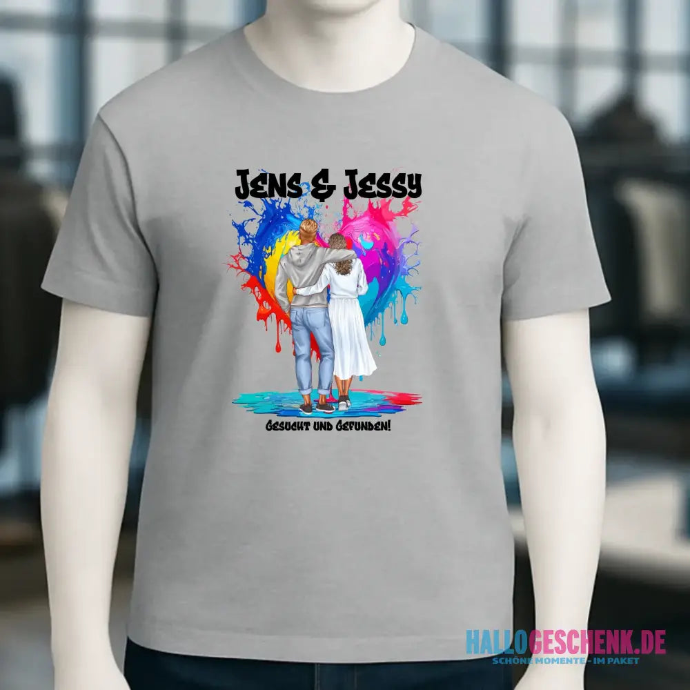 Paar Designer: Fashion-Look personalisierbar - Unisex Premium T-Shirt XS-5XL aus Bio-Baumwolle für Damen & Herren