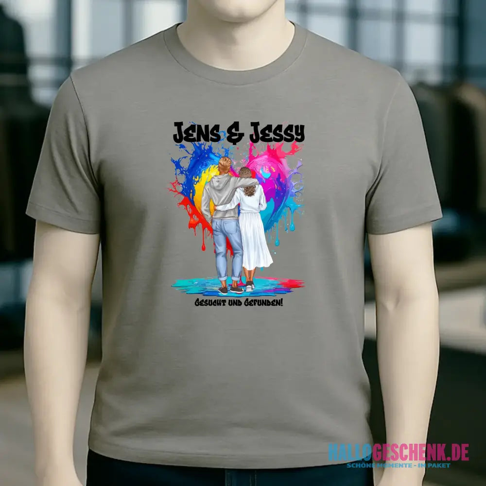 Paar Designer: Fashion-Look personalisierbar - Unisex Premium T-Shirt XS-5XL aus Bio-Baumwolle für Damen & Herren
