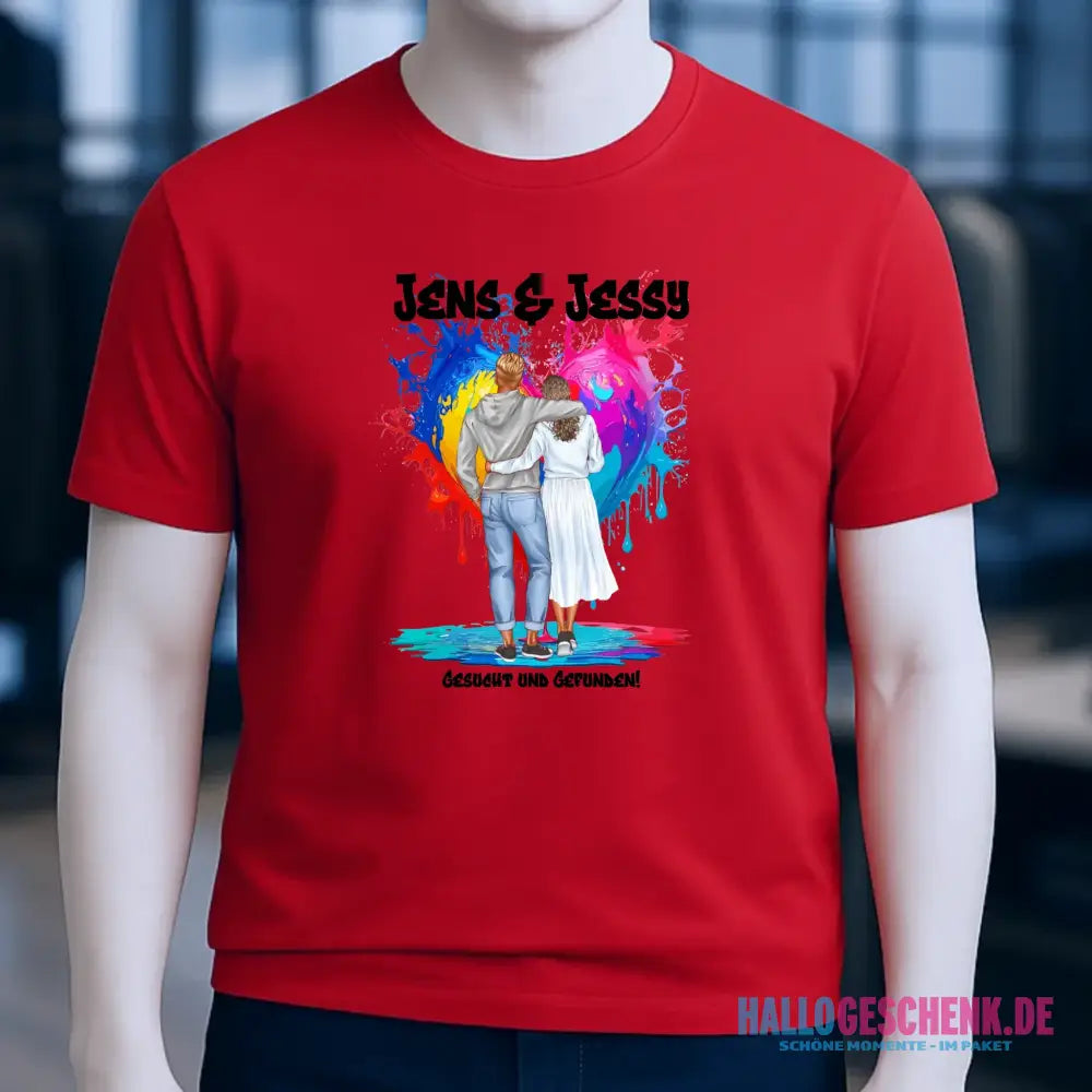Paar Designer: Fashion-Look personalisierbar - Unisex Premium T-Shirt XS-5XL aus Bio-Baumwolle für Damen & Herren