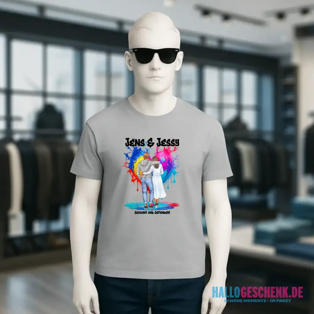 Paar Designer: Fashion-Look personalisierbar - Unisex Premium T-Shirt XS-5XL aus Bio-Baumwolle für Damen & Herren
