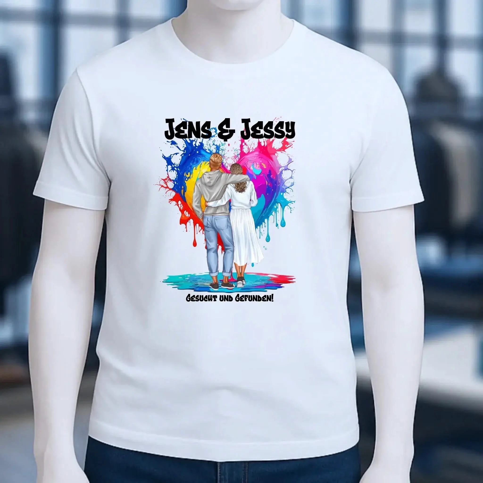 Paar Designer: Fashion-Look personalisierbar - Unisex Premium T-Shirt XS-5XL aus Bio-Baumwolle für Damen & Herren