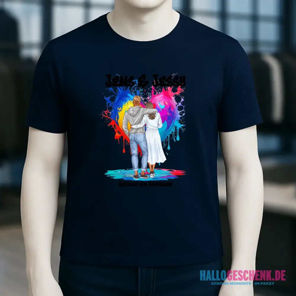 Paar Designer: Fashion-Look personalisierbar - Unisex Premium T-Shirt XS-5XL aus Bio-Baumwolle für Damen & Herren