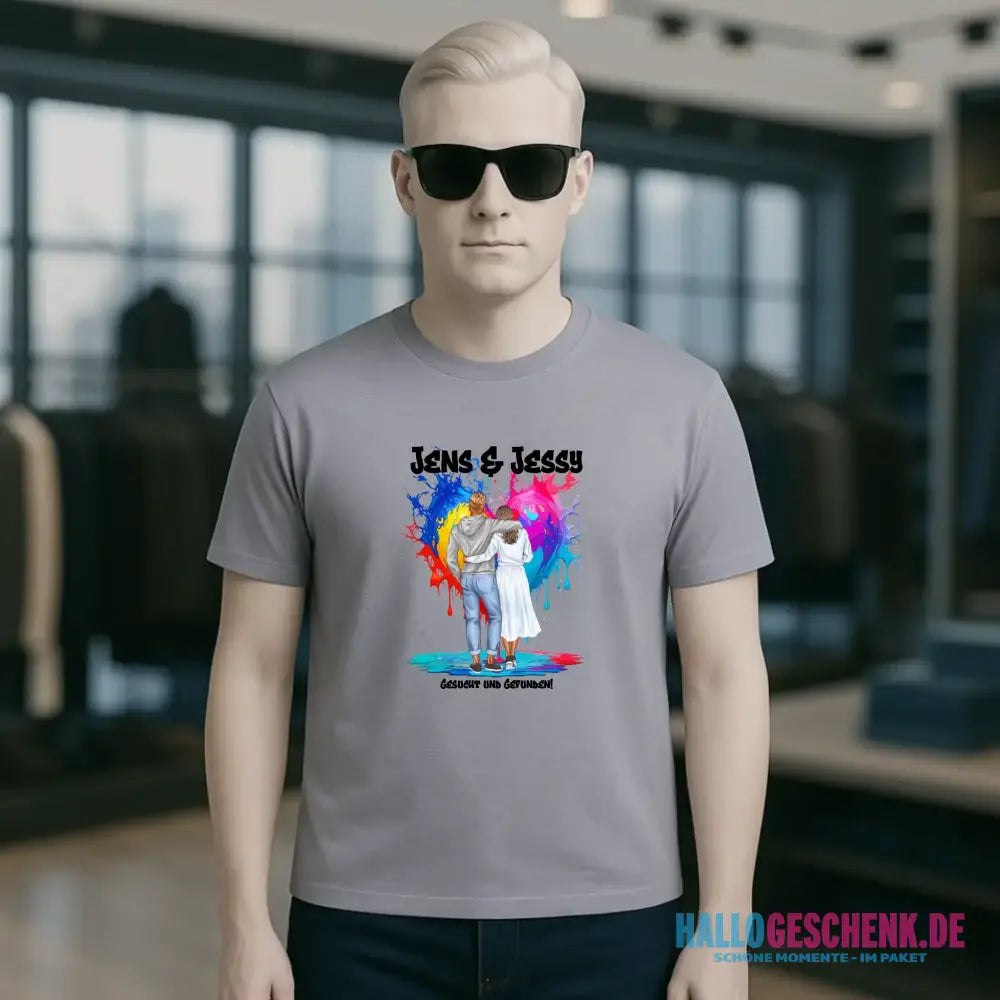 Paar Designer: Fashion-Look personalisierbar - Unisex Premium T-Shirt XS-5XL aus Bio-Baumwolle für Damen & Herren