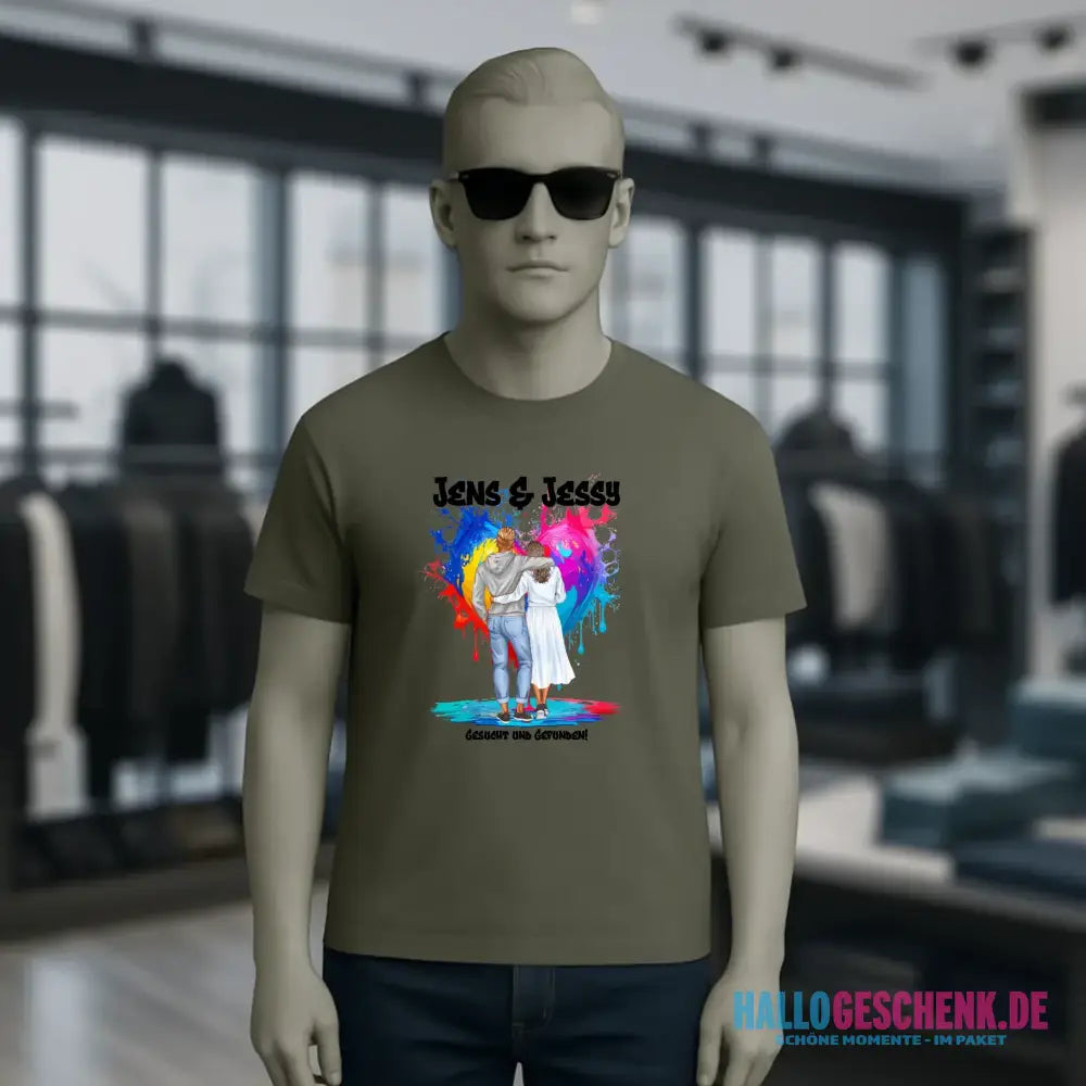 Paar Designer: Fashion-Look personalisierbar - Unisex Premium T-Shirt XS-5XL aus Bio-Baumwolle für Damen & Herren