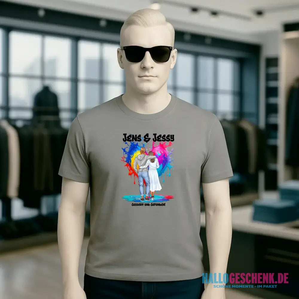 Paar Designer: Fashion-Look personalisierbar - Unisex Premium T-Shirt XS-5XL aus Bio-Baumwolle für Damen & Herren