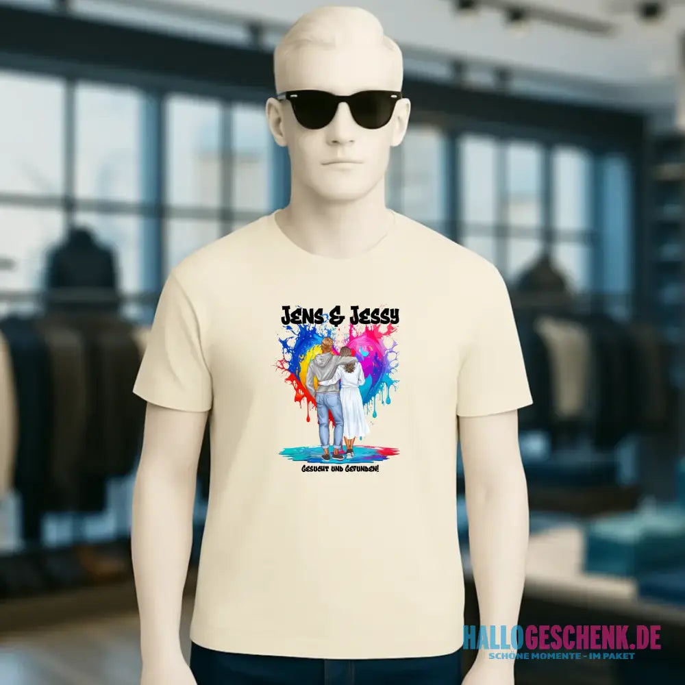 Paar Designer: Fashion-Look personalisierbar - Unisex Premium T-Shirt XS-5XL aus Bio-Baumwolle für Damen & Herren