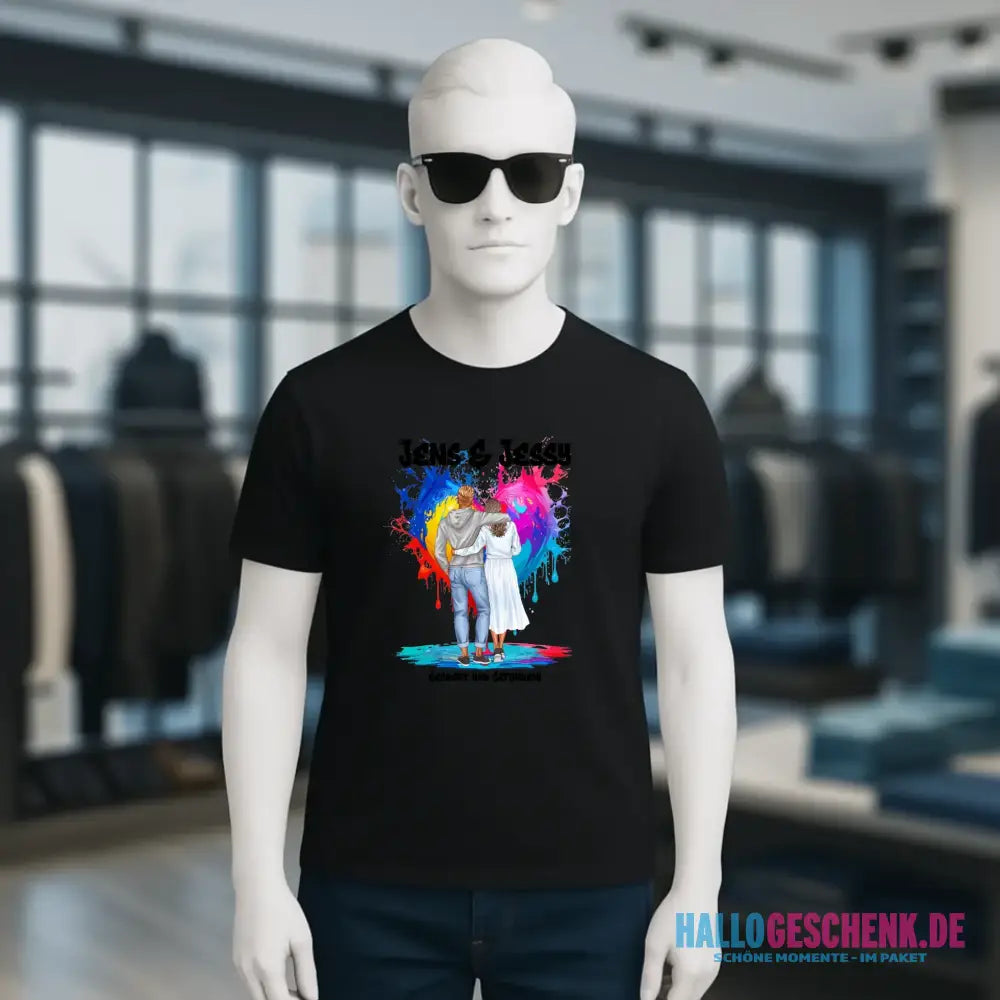 Paar Designer: Fashion-Look personalisierbar - Unisex Premium T-Shirt XS-5XL aus Bio-Baumwolle für Damen & Herren