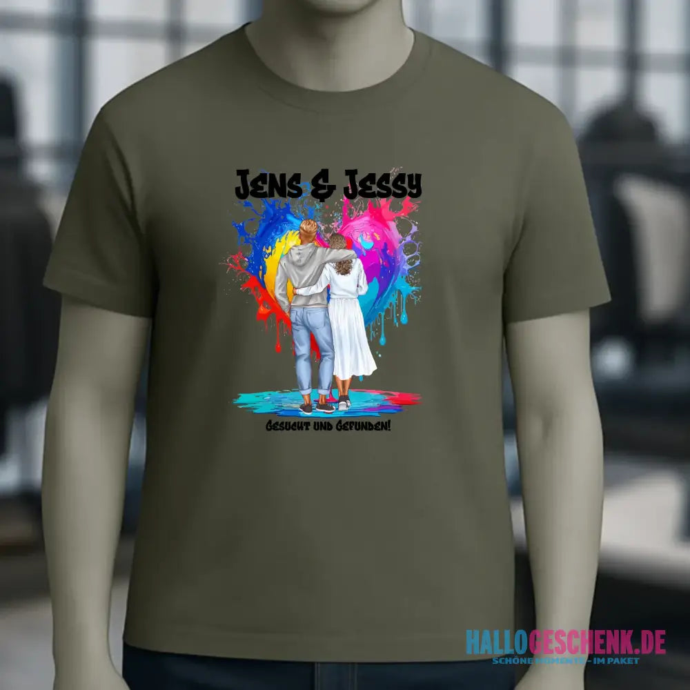 Paar Designer: Fashion-Look personalisierbar - Unisex Premium T-Shirt XS-5XL aus Bio-Baumwolle für Damen & Herren