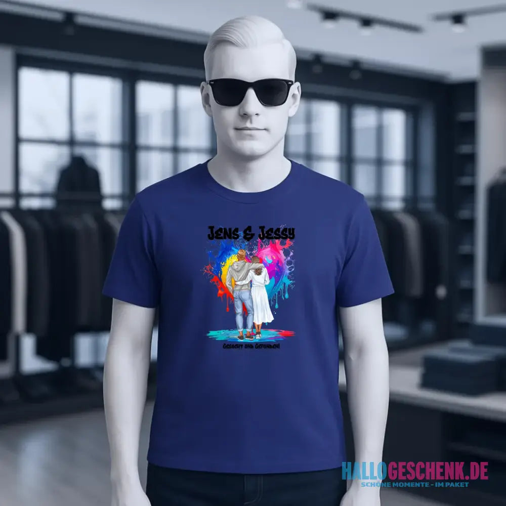 Paar Designer: Fashion-Look personalisierbar - Unisex Premium T-Shirt XS-5XL aus Bio-Baumwolle für Damen & Herren