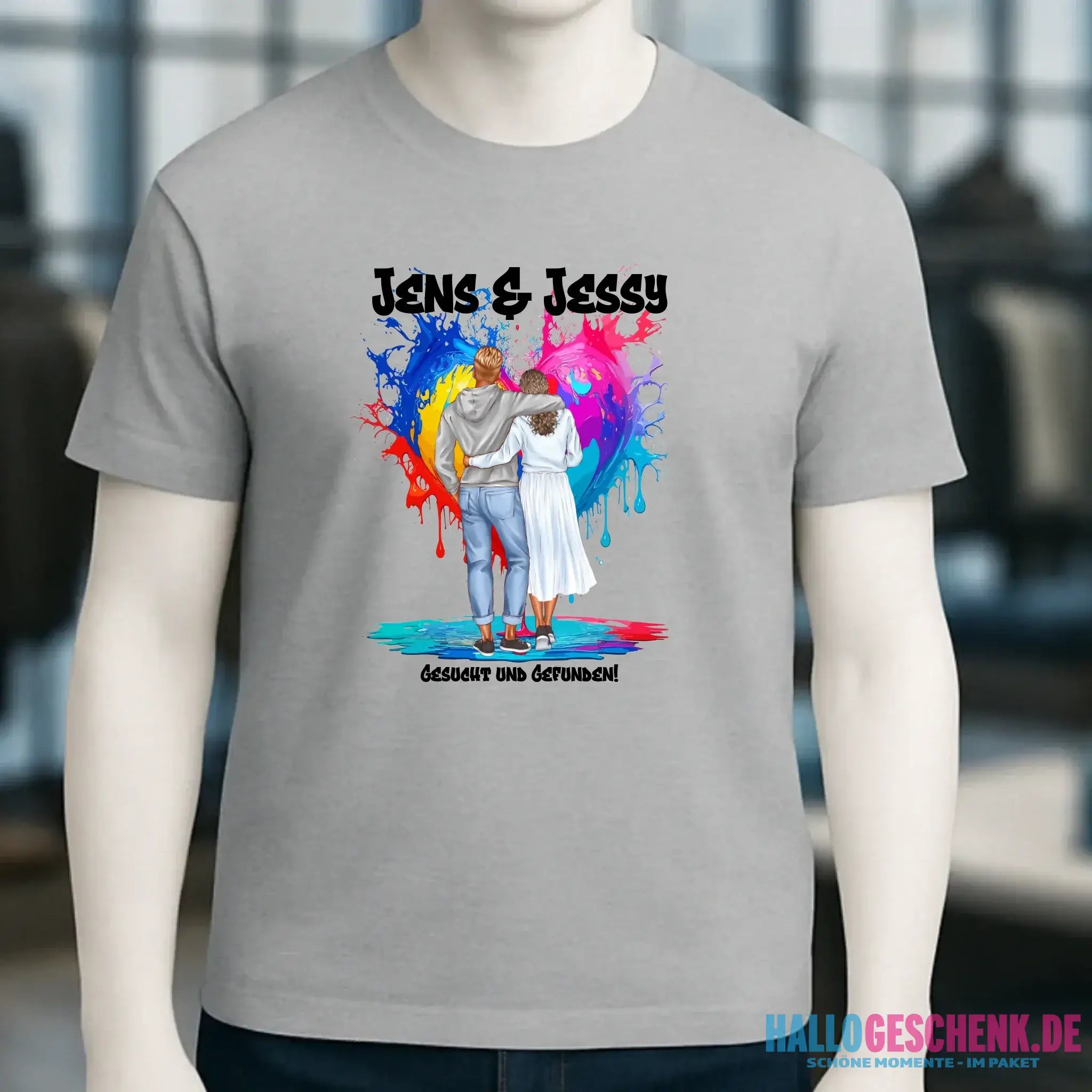 Paar Designer: Fashion-Look personalisierbar - Unisex Premium T-Shirt XS-5XL aus Bio-Baumwolle für Damen & Herren