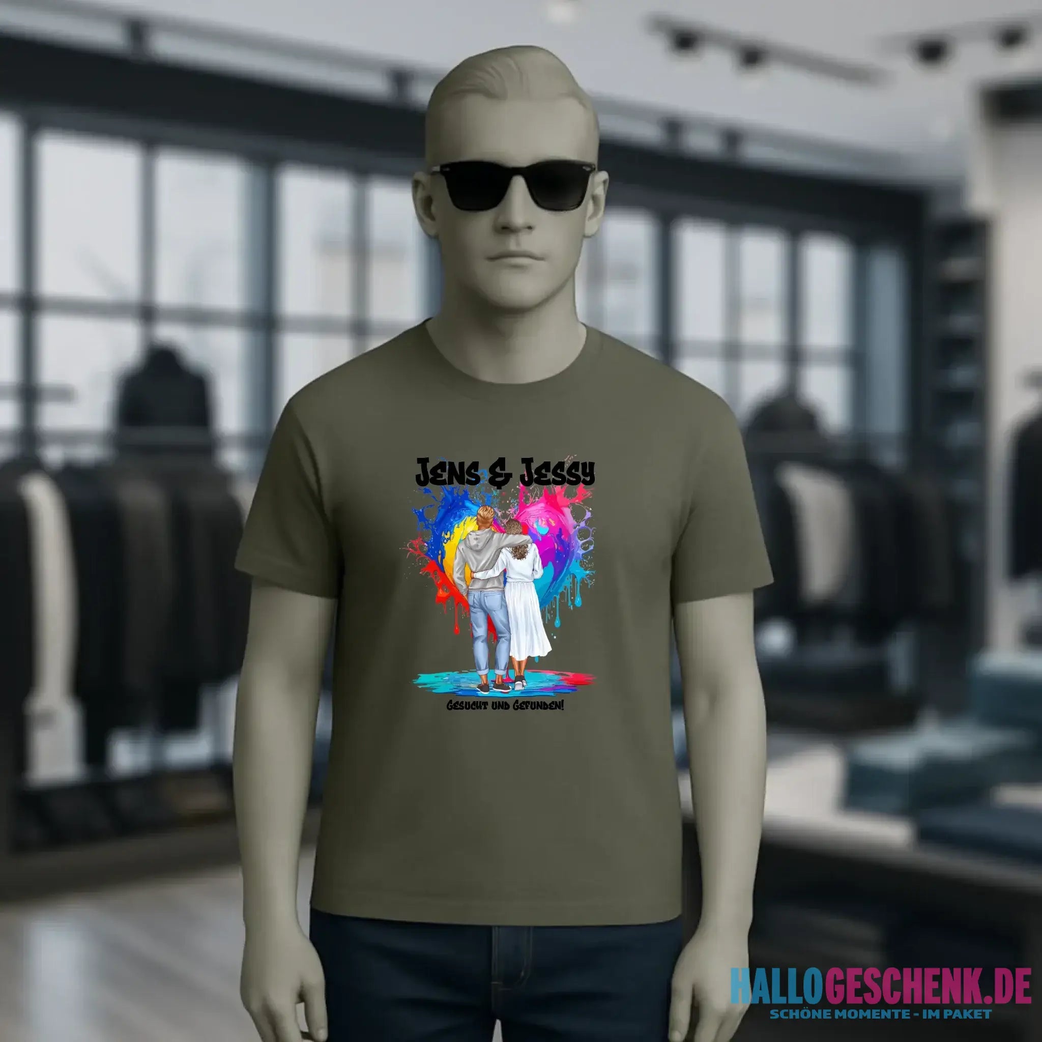 Paar Designer: Fashion-Look personalisierbar - Unisex Premium T-Shirt XS-5XL aus Bio-Baumwolle für Damen & Herren