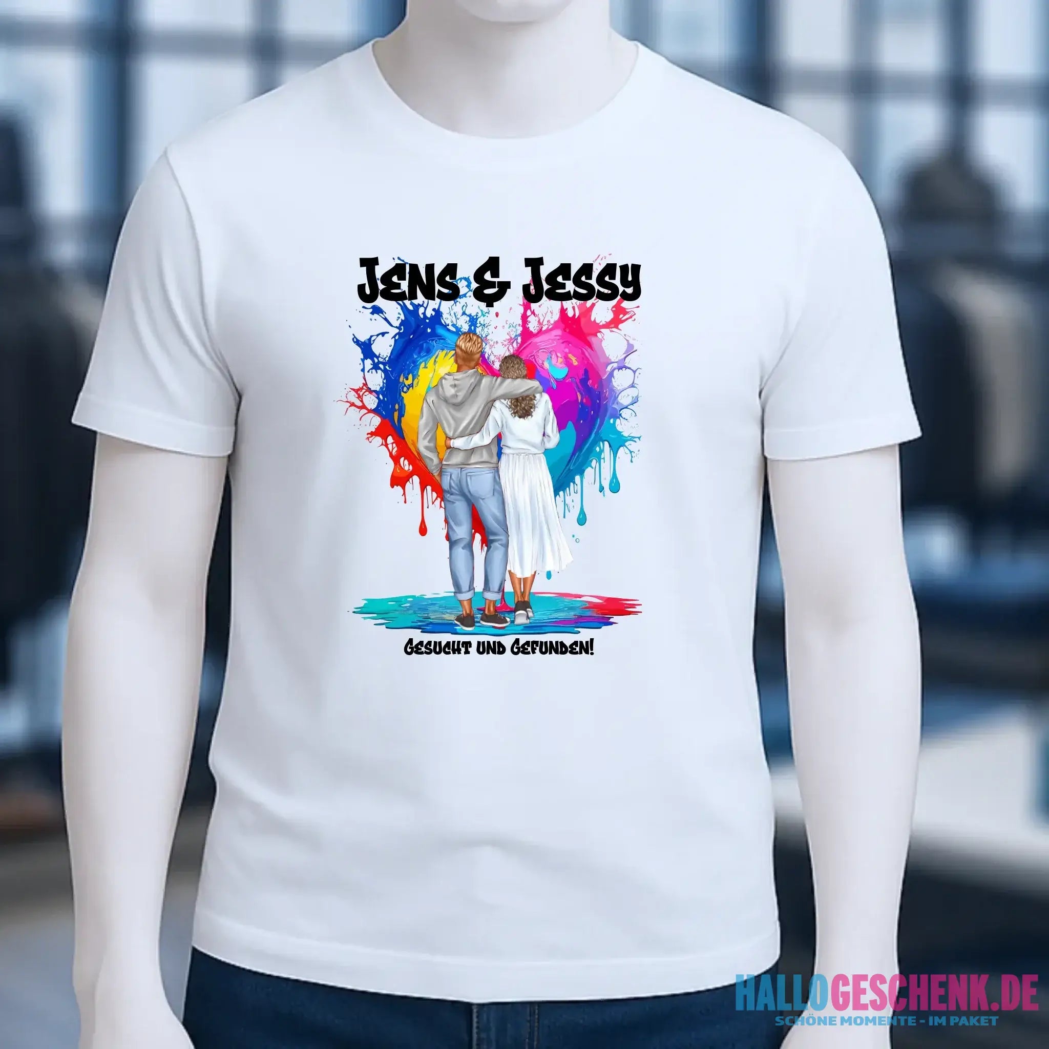 Paar Designer: Fashion-Look personalisierbar - Unisex Premium T-Shirt XS-5XL aus Bio-Baumwolle für Damen & Herren