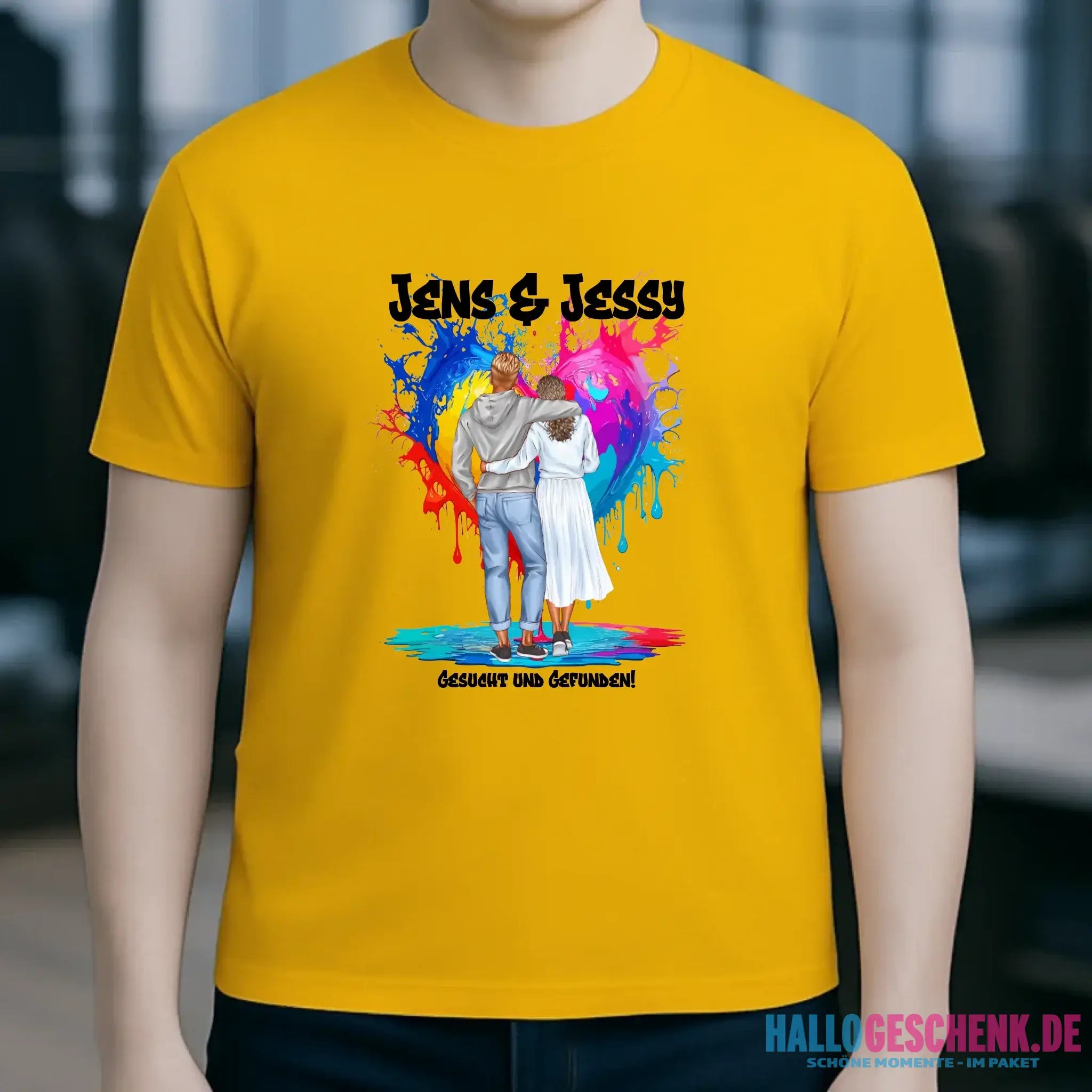 Paar Designer: Fashion-Look personalisierbar - Unisex Premium T-Shirt XS-5XL aus Bio-Baumwolle für Damen & Herren