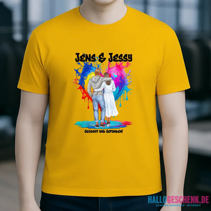 Paar Designer: Fashion-Look personalisierbar - Unisex Premium T-Shirt XS-5XL aus Bio-Baumwolle für Damen & Herren