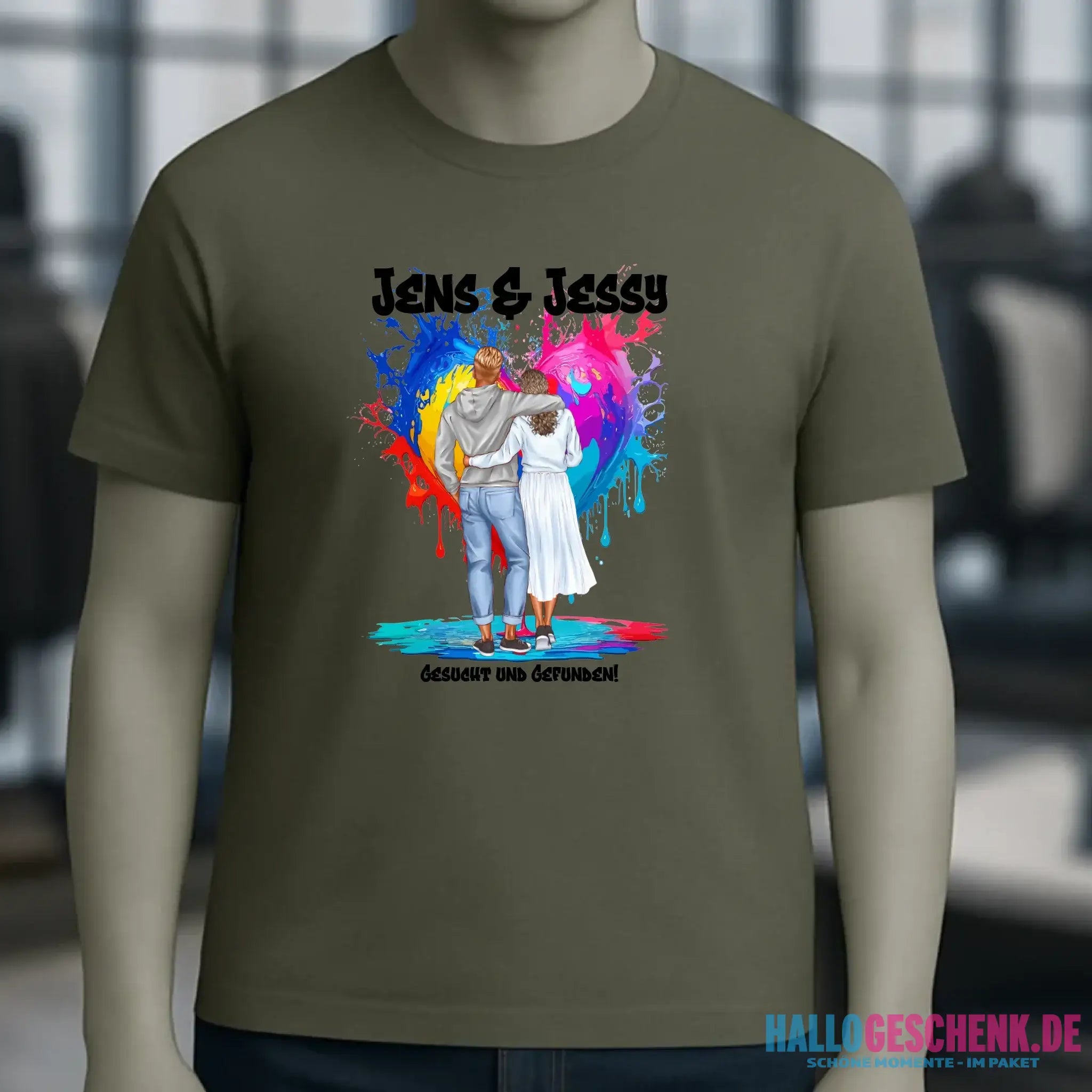 Paar Designer: Fashion-Look personalisierbar - Unisex Premium T-Shirt XS-5XL aus Bio-Baumwolle für Damen & Herren