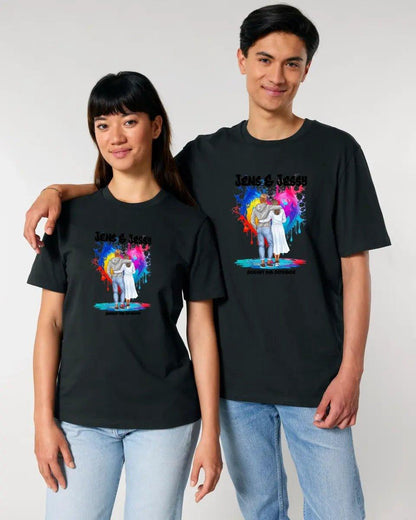 Paar Designer: Fashion - Look (personalisierbar) - Unisex Premium T - Shirt XS - 5XL aus Bio - Baumwolle für Damen & Herren - HalloGeschenk.de #geschenkideen# #personalisiert# #geschenk#