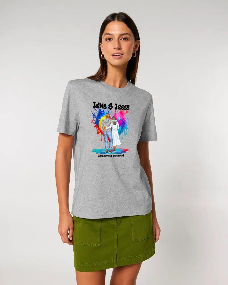 Paar Designer: Fashion - Look (personalisierbar) - Unisex Premium T - Shirt XS - 5XL aus Bio - Baumwolle für Damen & Herren - HalloGeschenk.de #geschenkideen# #personalisiert# #geschenk#