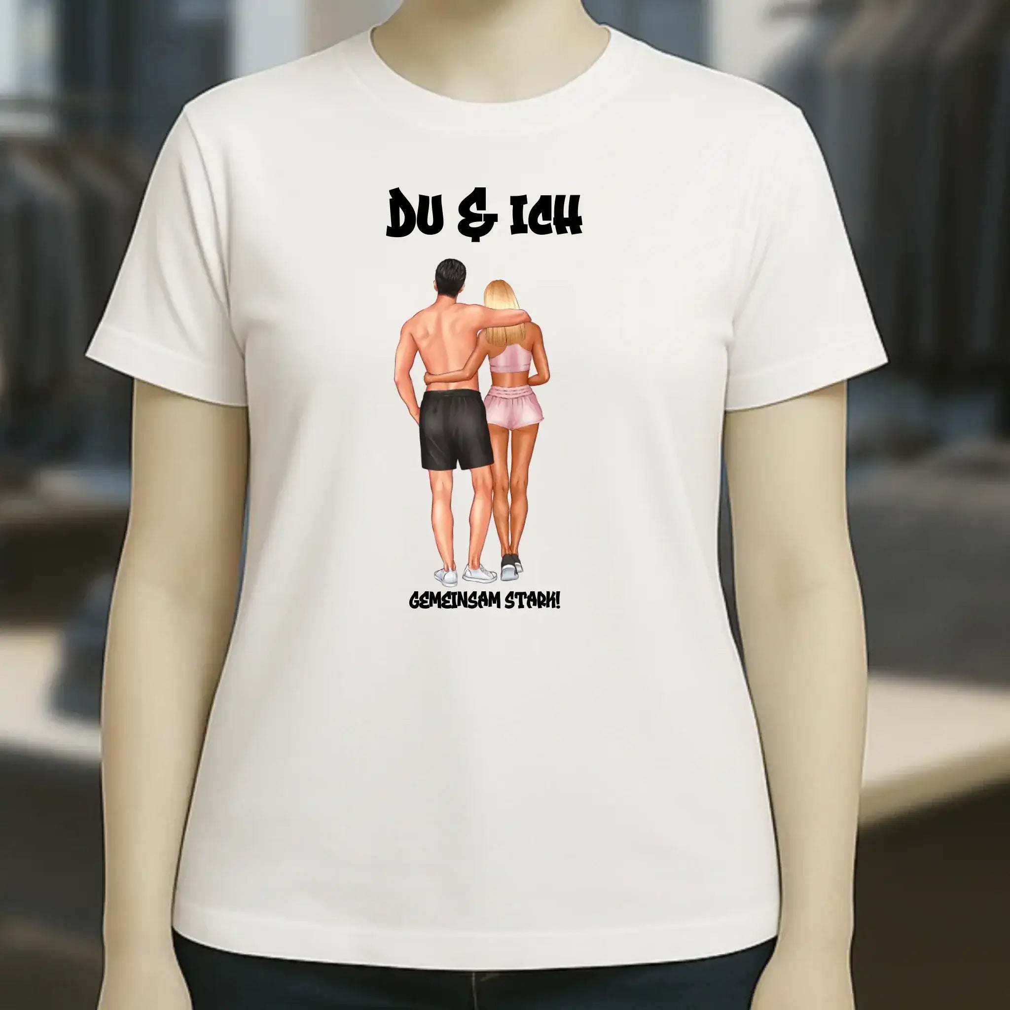 Paar Designer: Fitness Couple personalisierbar - Ladies Premium T-Shirt XS-2XL aus Bio-Baumwolle für Damen
