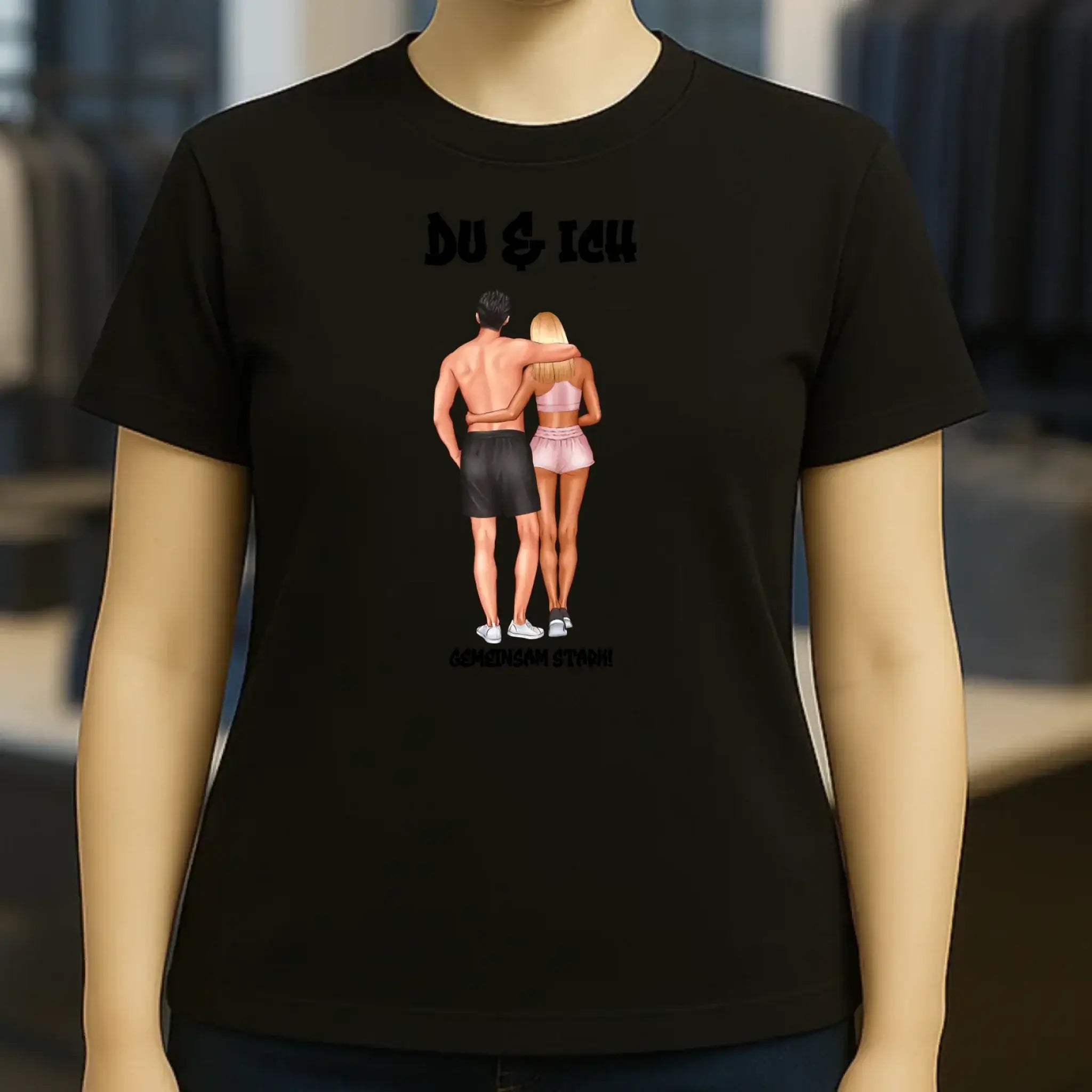 Paar Designer: Fitness Couple personalisierbar - Ladies Premium T-Shirt XS-2XL aus Bio-Baumwolle für Damen