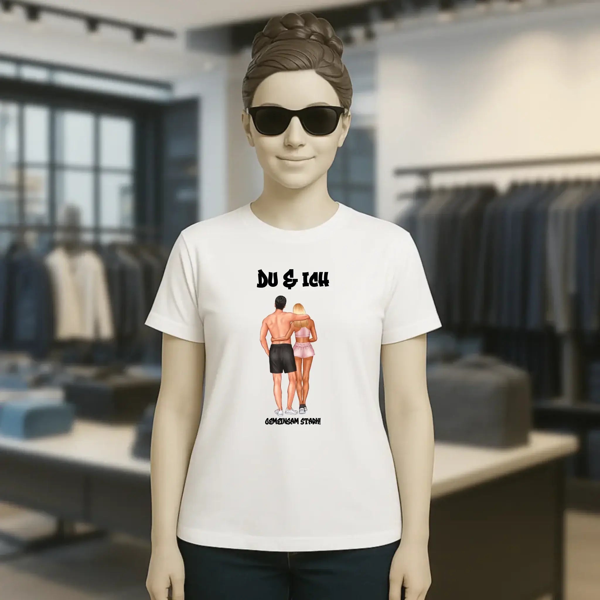 Paar Designer: Fitness Couple personalisierbar - Ladies Premium T-Shirt XS-2XL aus Bio-Baumwolle für Damen