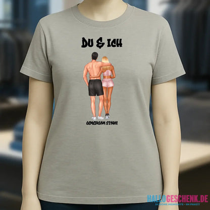 Paar Designer: Fitness Couple personalisierbar - Ladies Premium T-Shirt XS-2XL aus Bio-Baumwolle für Damen
