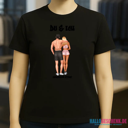 Paar Designer: Fitness Couple personalisierbar - Ladies Premium T-Shirt XS-2XL aus Bio-Baumwolle für Damen