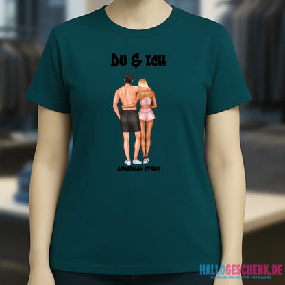 Paar Designer: Fitness Couple personalisierbar - Ladies Premium T-Shirt XS-2XL aus Bio-Baumwolle für Damen