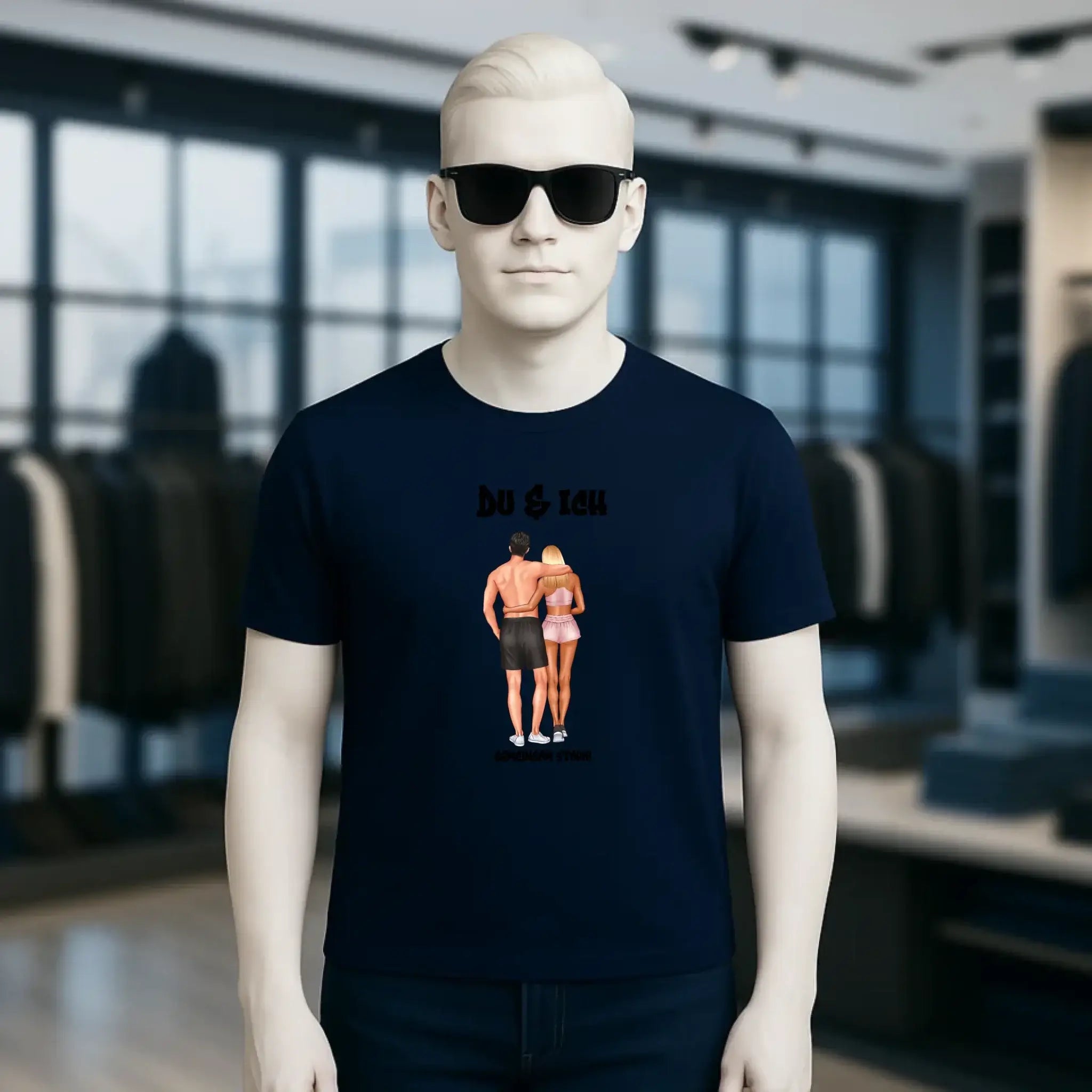 Paar Designer: Fitness Couple personalisierbar - Unisex Premium T-Shirt XS-5XL aus Bio-Baumwolle für Damen & Herren