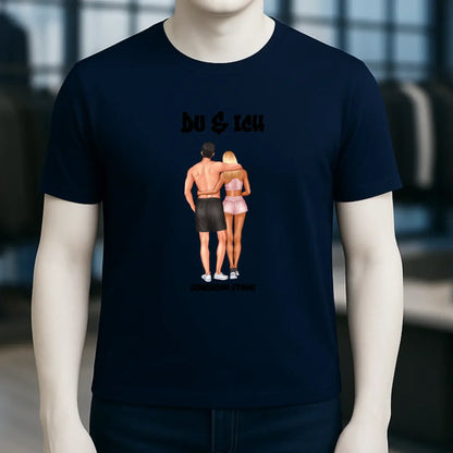 Paar Designer: Fitness Couple personalisierbar - Unisex Premium T-Shirt XS-5XL aus Bio-Baumwolle für Damen & Herren