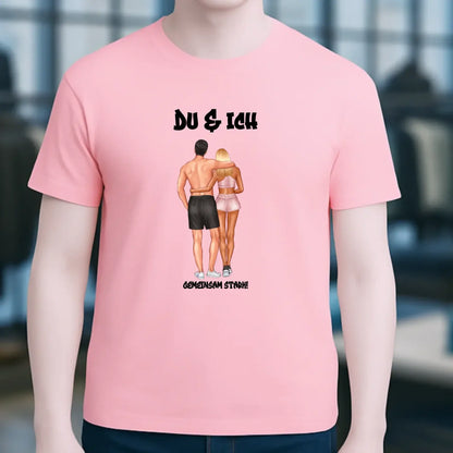 Paar Designer: Fitness Couple personalisierbar - Unisex Premium T-Shirt XS-5XL aus Bio-Baumwolle für Damen & Herren