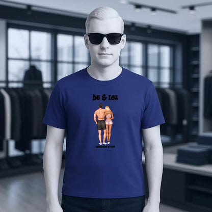 Paar Designer: Fitness Couple personalisierbar - Unisex Premium T-Shirt XS-5XL aus Bio-Baumwolle für Damen & Herren