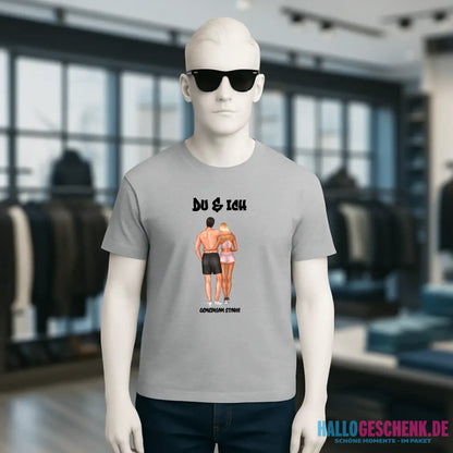 Paar Designer: Fitness Couple personalisierbar - Unisex Premium T-Shirt XS-5XL aus Bio-Baumwolle für Damen & Herren