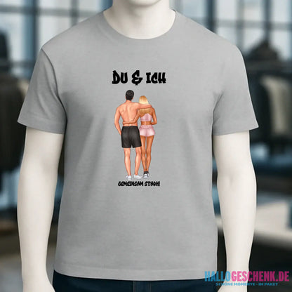 Paar Designer: Fitness Couple personalisierbar - Unisex Premium T-Shirt XS-5XL aus Bio-Baumwolle für Damen & Herren