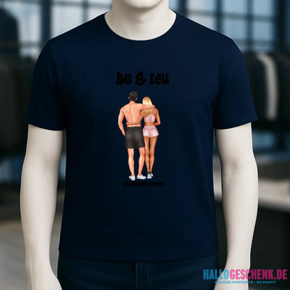 Paar Designer: Fitness Couple personalisierbar - Unisex Premium T-Shirt XS-5XL aus Bio-Baumwolle für Damen & Herren